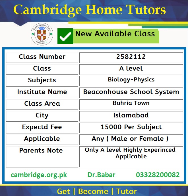 Tutor for A level