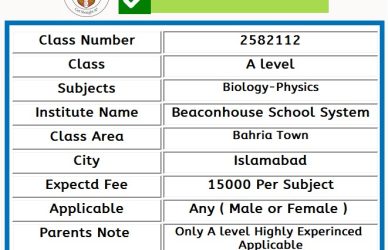 Tutor for A level